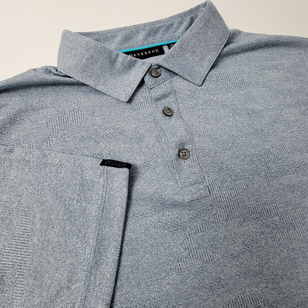 Devereux Men's‎ XL Gray Short Sleeve Stretch Golf Polo Shirt